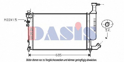 AKS DASIS 160012n -  Радиатор, охлаждение двигателя